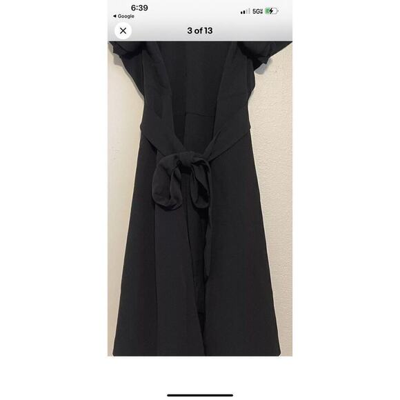 Lane Bryant Womens Midi Dress 20 Black A Line Basic Chic Dress - Picture 3 of 10